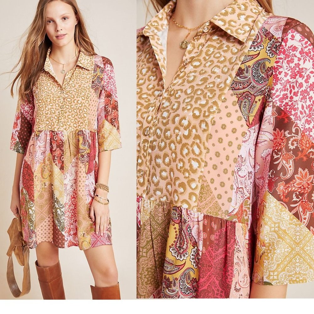 Anthropologie Benedetta Silk Tunic dress - Picture 4 of 11
